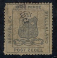 1885 (Oct) 2d On 4d Olive-grey, H/stamped Sideways In Violet-lake, Unused Example Stained With Various Faults Neverthele - Sonstige & Ohne Zuordnung