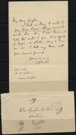 1880 Letter To H. Ex. Geigler Pasha Kartoum, Egypt, Written From S. S. Pelun, Nr Naples, Letter Finishes 'Sorry To Leave - Sonstige & Ohne Zuordnung