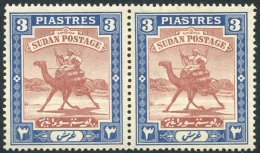1927-41 3pi Colour Trial Pair In Red Brown & Deepish Blue, Perf On Gummed Wmkd Paper, One With Slight Thin, Has Lett - Sonstige & Ohne Zuordnung