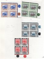 OFFICIALS 1951-62 Set To 50p In Corner Blocks Of Four (the Stamps UM), 2p To 50p With Plate Numbers, Only 10p Red Ovpt, - Sonstige & Ohne Zuordnung