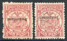 1889-90 1d Carmine, Overprint Inverted, M & U Singles, The First (Brandon Cert. 2008) With Small Tear At Top O/w Fin - Sonstige & Ohne Zuordnung