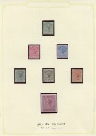 Collection On Leaves, 1851-55 (1d) Purple Brown, 1862-63 P.11½ & 12 4d & 6d, 1863-80 6d (2), 1s & 187 - Sonstige & Ohne Zuordnung