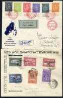 1932-45 Covers & Cards Incl. Multiple Franked Parcel Cards (3), 1932-33 Rowing & PEN Club Sets On FDC's, 1941 Pr - Sonstige & Ohne Zuordnung