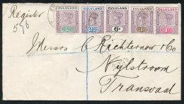 1897 (30 Mar) Envelope Registered To Nylstroom, Transvaal, Bearing 1894-96 ½d To 6d Cancelled By Second Type 'Esh - Sonstige & Ohne Zuordnung