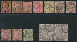 1870-1883 Good To FU Range Comprising 1870 1½d Both Plates, 1857 4d Large Garter, 1872 3d Pl.8, 1872 6d Pale Buff - Other & Unclassified