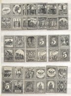 SCOTTISH SUNDAY SCHOOL STAMPS 1890-1913 Engraved By G. E. Oliver Of Edinburgh - Collection Of Se-tenant Blocks Of Four I - Other & Unclassified