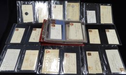 1812-1960's Modern Cover Album Containing 76 Covers Incl. Pre-stamp, 1841 1d Covers, Perf 1d Red Covers, QV Stationery & - Other & Unclassified