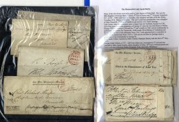 1820's-30's Collection Of Free Frank Fronts Mostly Addressed To Lady Sarah Bayley At Hurts Hall, Saxmundham, Suffolk. Sh - Sonstige & Ohne Zuordnung