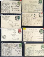 YORKSHIRE 1903-30 Postmarks On PPC's Incl. Rubbers, Skeletons, Squared Circles Etc. Incl. 'MISDIRECTED TO' Of Harrogate, - Sonstige & Ohne Zuordnung