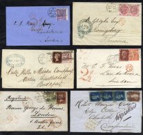 LEITH 1849-1901 Collection Of 38 Covers Neatly Presented & Written Up On Leaves Incl. 1849 Two Covers Franked 1841 1 - Other & Unclassified