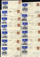 1934 RAILWAY AIR SERVICE Official Illustrated First Flight Covers (70), All Bear 1½d KGV Frankings, Various Route - Sonstige & Ohne Zuordnung