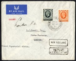 1936 April 10th Imperial Airways First Mail Service London - Abecher Via Kano Scarce Company Test Letter, Franked 2d + 4 - Sonstige & Ohne Zuordnung