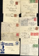 1824-1964 Selection Of 24 Covers Or Cards Showing Paquebots, H/stamps, Cachets Etc. Incl. Boxed India Letter Deal, Mainl - Other & Unclassified