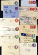 KGVI/QEII Range Of Postcards, Air Letters, Reg Envelopes, Letter Cards Etc, Mainly Used, Some Uprated With Adhesives Etc - Other & Unclassified