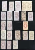 London & South Western Railway 1855 Newspaper Ticket Imperf 1d (3), 2d (3), 4d (3) All M & 3d U On Blue Paper, 1 - Sonstige & Ohne Zuordnung