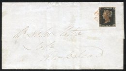 1840 Nov 4th Cover From Milnthorpe To Hawkshead Franked PL.4 JH Four Good To Large Margins, Tied Red MC. - Other & Unclassified