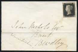 1840 Sept Wrapper To Bewdley Franked Pl.4 RF Good To Large Margined Example Cancelled In A Watery Brownish MC, Reverse B - Other & Unclassified