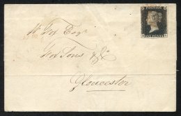 1840 Sept Cover From Plymouth To Gloucester Franked Pl.6 BL Good Or Large Margins Tied Fine Red MC, Reverse With Despatc - Sonstige & Ohne Zuordnung