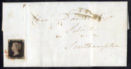 1840 Sept Cover From London To Southampton, Franked Pl.7 NE Good To Large Margined Example, Placed At Lower Left Side Of - Sonstige & Ohne Zuordnung