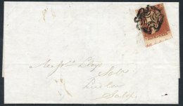 1842 Jan 23rd Cover Addressed To Ludlow, Franked Pl.2 TB, Four Margined Example, Part Marginal With Inscription At Base, - Sonstige & Ohne Zuordnung