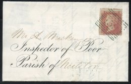 1857 Cover Used Locally In Glasgow, Franked 1d Stars, Tied By A Very Fine Scots Numeral Cancel '159' Of Glasgow In BLUE- - Sonstige & Ohne Zuordnung
