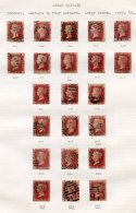 1858-79 1d Rose Red Plates (153) On Leaves, Complete Run From 71 To 225 (excl. 77), Good To FU, SG.43/4, Plus 1858 2d Pl - Other & Unclassified