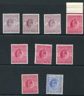 1902-11 KEVII M High Values (with Faults), 2/6d (3), 5s (5) & 10s Incl. Re-gummed, Creases Etc. Also Harrison P.14 & - Other & Unclassified