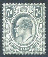 1902 7d Deep Grey-black UM, SG.249a, RPS Cert. 1985 Of A Block Of Four, This From Upper Left. (1) Cat. £170 - Other & Unclassified