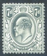 1902 7d Deep Grey-black UM, SG.249a, RPS Cert. 1985 Of A Block Of Four, This From Upper Left. (1) Cat. £170 - Sonstige & Ohne Zuordnung