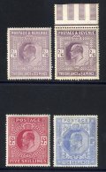 1902-11 2/6d (2) - One Marginal, 5s & 10s, All Are M With Faults Incl. 10s Re-gummed, 5s Creased Etc. (4) - Sonstige & Ohne Zuordnung