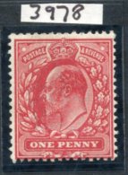 1911 1d Deep Rose-carmine UM, Spec.M6(6), Hendon Cert. 2001. (1) Cat. £600 - Other & Unclassified