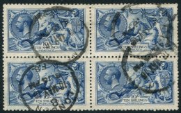 1915 DLR 10s Bright Blue Block Of Four, Each Cancelled By 'London/16 May 16' Rubber D/stamp (well Centred), The Odd Shor - Altri & Non Classificati