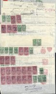 1949-50 Group Of Nine Documents Bearing A Variety Of Foreign Bill Frankings Incl. KGV £5 (5), KGVI £5, &poun - Other & Unclassified