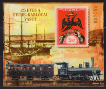 Hungary Ungarn - 1998 - FIUME - KARLOVAC - Train Railway - Philatelist Memorial Sheet - Commemorative Sheets