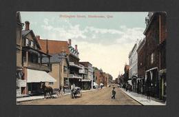 SHERBROOKE - QUÉBEC - WELLINGTON STREET - VOITURES AVEC CHEVAUX - ANIMÉE - CARTE TRÈS ANCIENNE - Sherbrooke