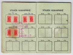 Communist Member Book + Stamp 1970´s Yugoslavia Serbia Stamp SSOJ Socialist Alliance Of Youth Of Yugoslavia Serbia - Service