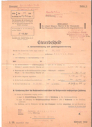 Steuerbescheid ,Finanzamt  Saarbrücken ; Namen: RIOTTE / Schneider / Cotti / Petit , St Wendel 1943, 4 Seiten - Sonstige & Ohne Zuordnung