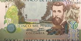 C) COLOMBIA, 5000 PESOS (ERROR) ON BOTH SIDES, 1PC UNC NEW - Colombie