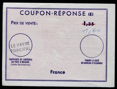 FRANCE  French Reply Coupon  /  Coupon Réponse Régime Français - Reply Coupons