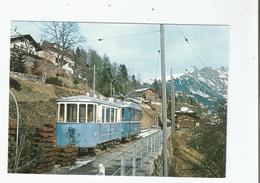 A GRYON VOITURE B 58 (SIG 1930) = 1976 DE L'EX TRAM VEVEY -MONTREUX ET TRAM 17 EX LAUSANNE 8.2.76 - Gryon