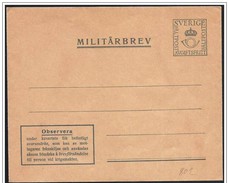 Svezia/Suède/Sweden: Intero, Stationery, Entier, Franchigia Militare, Free Military, Franchise Militaire - Militaire Zegels