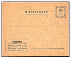 Svezia/Suède/Sweden: Intero, Stationery, Entier, Franchigia Militare, Free Military, Franchise Militaire - Militaire Zegels