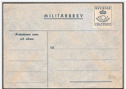 Svezia/Suède/Sweden: Intero, Stationery, Entier, Franchigia Militare, Free Military, Franchise Militaire - Militaire Zegels