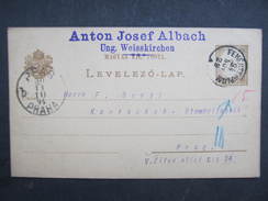 GANZSACHE Fehertemplom - Prag A.J.Albach 1894 ////  D*23676 - Covers & Documents