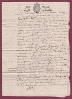 Cachet De Généralité De LIMOGES - 070417 - Haue Vienne  1675  Bourg D'Aureil - Seals Of Generality