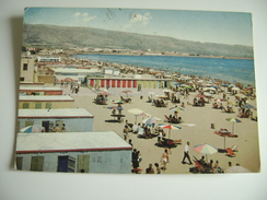 MANFREDONIA SPIAGGIA  DI  SIPONTO    -   FOGGIA   PUGLIA   VIAGGIATA  COME DA FOTO  FORODA PUNES E PIEGHE - Manfredonia