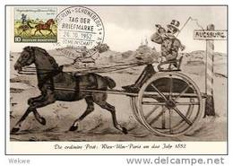 BRD123 / Tag D.Briefmarke Maximumk.Th.+T.Kutsche/Po Stillion (Pferd, Horse, Cavallo) - Autres & Non Classés