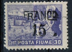 PIA - ITALIA - 1919 : Occupazione Di Fiume : Bandiera Italiana Davanti Al Porto Di Fiume Con Sovrastampa   - (SAS 78) - Fiume