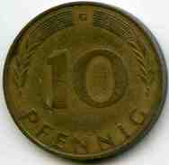 Allemagne Germany 10 Pfennig 1976 G J 383 KM 108 - 10 Pfennig