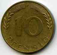 Allemagne Germany 10 Pfennig 1988 J J 383 KM 108 - 10 Pfennig